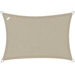 Buitenkado schaduwdoek rechthoek 3×4.5m – HDPE/RVS – taupe