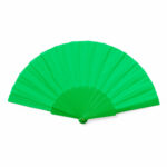 Spaanse handwaaier – groen – gerecycled kunststof/polyester – 42 x 23 cm – Verkleedattributen